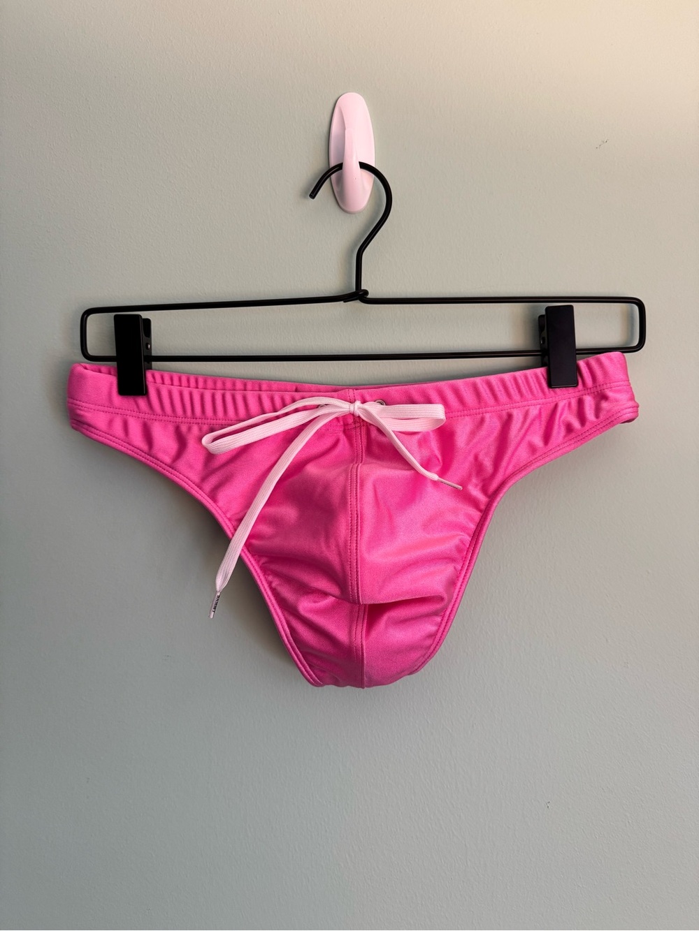 Men’s Sammy Shiny Swim Thong in Bubblegum Pink - Size M - Sold Out Colorway